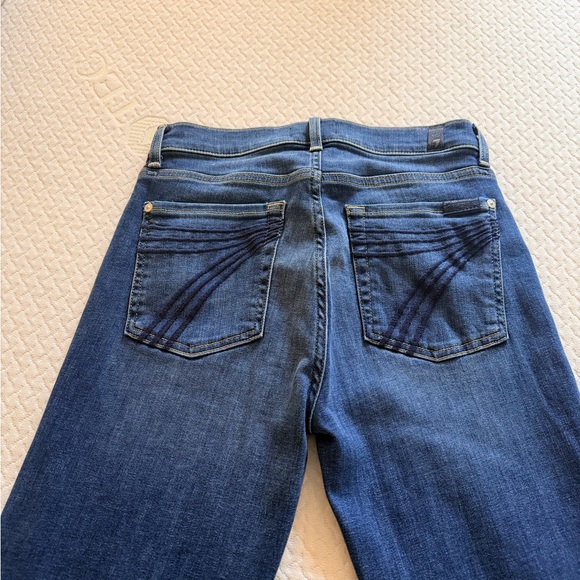 Women's Blue Flared Jeans - Picture 4 of 6